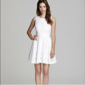 Nicole Miller New York White Eyelet Dress